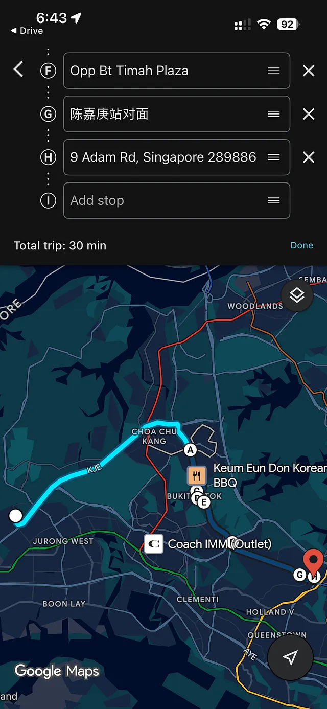 Route map context before the dedicated product flow